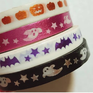 Halloween Washi Tape Afplakband Deco Tapes Spooky Ghost Pumpkin Bat Dunne Slanke Planner Decor Vakantie Scrapbooking Journaling