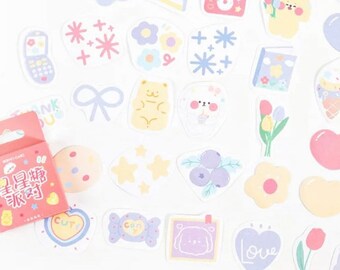 45pcs Cat Stickers Animal Sticker Kitty Sticker Deco Stickers Planner Scrapbooking