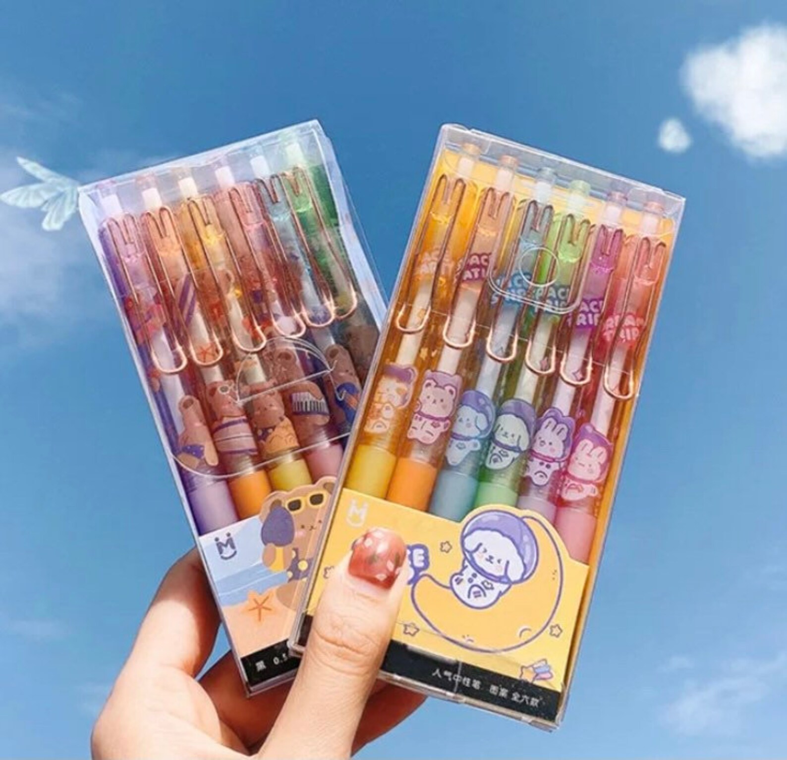 6 Stk. Kawaii Stifte Set Teddybär Hase Niedlich Journal | Etsy