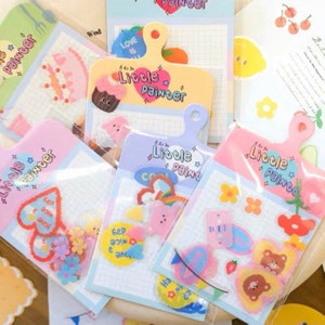 46pcs Cute Stickers Pack Journaling Planner Decor Teddy Bear