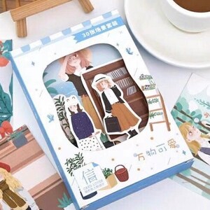 30 sztuk ładnych pocztówek dla dziewczynek zestaw zakładek dla kobiet planer wystrój dziennika scrapbooking