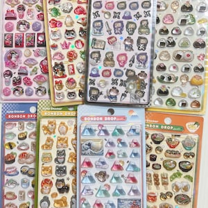 Adesivos 3D fofos para viagem ao Japão, adesivo para sushi, comida, cachorro, Monte Fuji, ninja, diário, scrapbooking