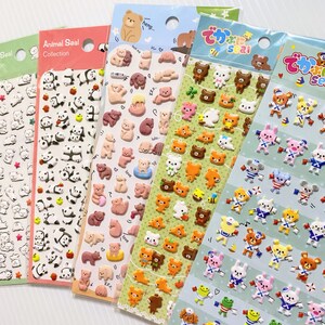 Puffy Aufkleber 3D Aufkleber Teddy Bär Häschen Panda Planer Dekor Scrapbooking Journaling