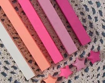 Bandes de papier origami étoile porte-bonheur rose bande d'étoile pliante fournitures d'artisanat amitié amour cadeaux d'anniversaire cadeau de remise des diplômes mignon décor
