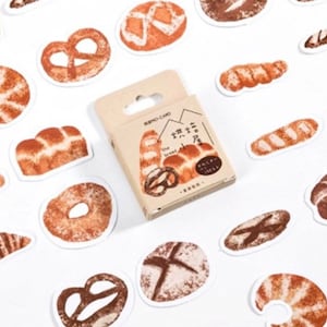 45pcs Pão Adesivos Pacote Planejador de Alimentos Decoração Diário Deco Adesivos Scrapbooking Padaria Café da Manhã