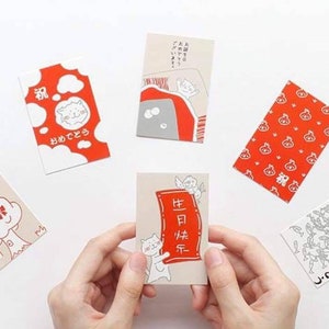 28 stks Gelukkige Verjaardagskaart Set Kat Kaarten Kleine Kaartcollectie Efemere Bericht Happy Mail Snail Mail Vrienden Memokaart Pen Pal