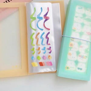 Pasta de armazenamento de adesivos, porta-cartões, organizador de adesivos