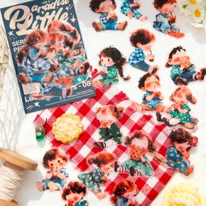 30st kinderen stickers pack meisje jongen deco sticker mensen journaling scrapbooking planner decor
