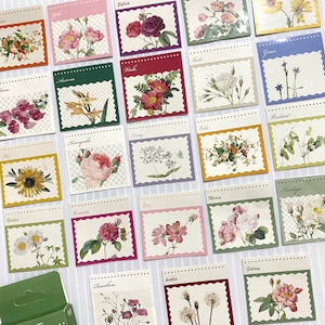 Pacote de adesivos de flores com 46 peças, plantas, planejador, decoração, floral, natureza, diário, scrapbooking, decoração, adesivo