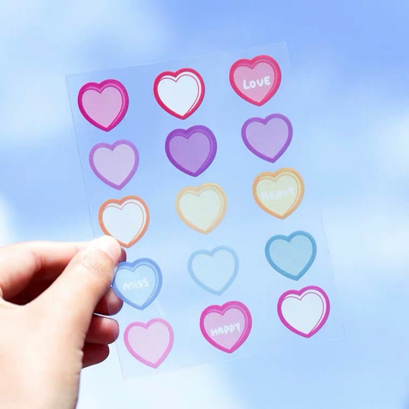 free shipping 6 sheets kawaii stickers heart food sticker etsy