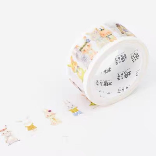 Rabbit Washi Tape Bunny Washi Tape Kawaii Washi Tapes Animal Washi Tapes Planner Deco Tape Scrapbooking Decorative Tape