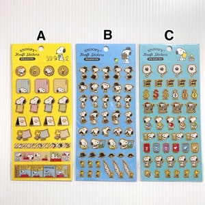 Pegatinas de Peanuts, lindas pegatinas de Snoopy Kraft, planificador, decoración, pegatinas decorativas, álbumes de recortes, diario