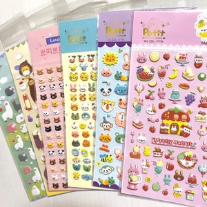 Puffy Sticker 3D Aufkleber Lama Giraffe Bauernhof Scrapbooking Journaling Planer Dekor