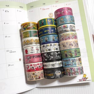 Peanuts Snoopy Washi Tape Set Masking Tape Leuke Deco Tapes Planner Decor Journaling Scrapbooking