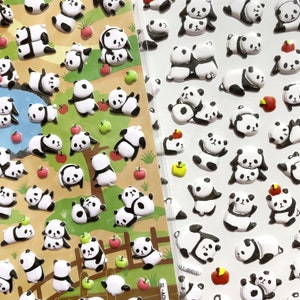 Panda Puffy Sticker 3D Aufkleber Tier niedlich Planer Decor Scrapbooking Journaling