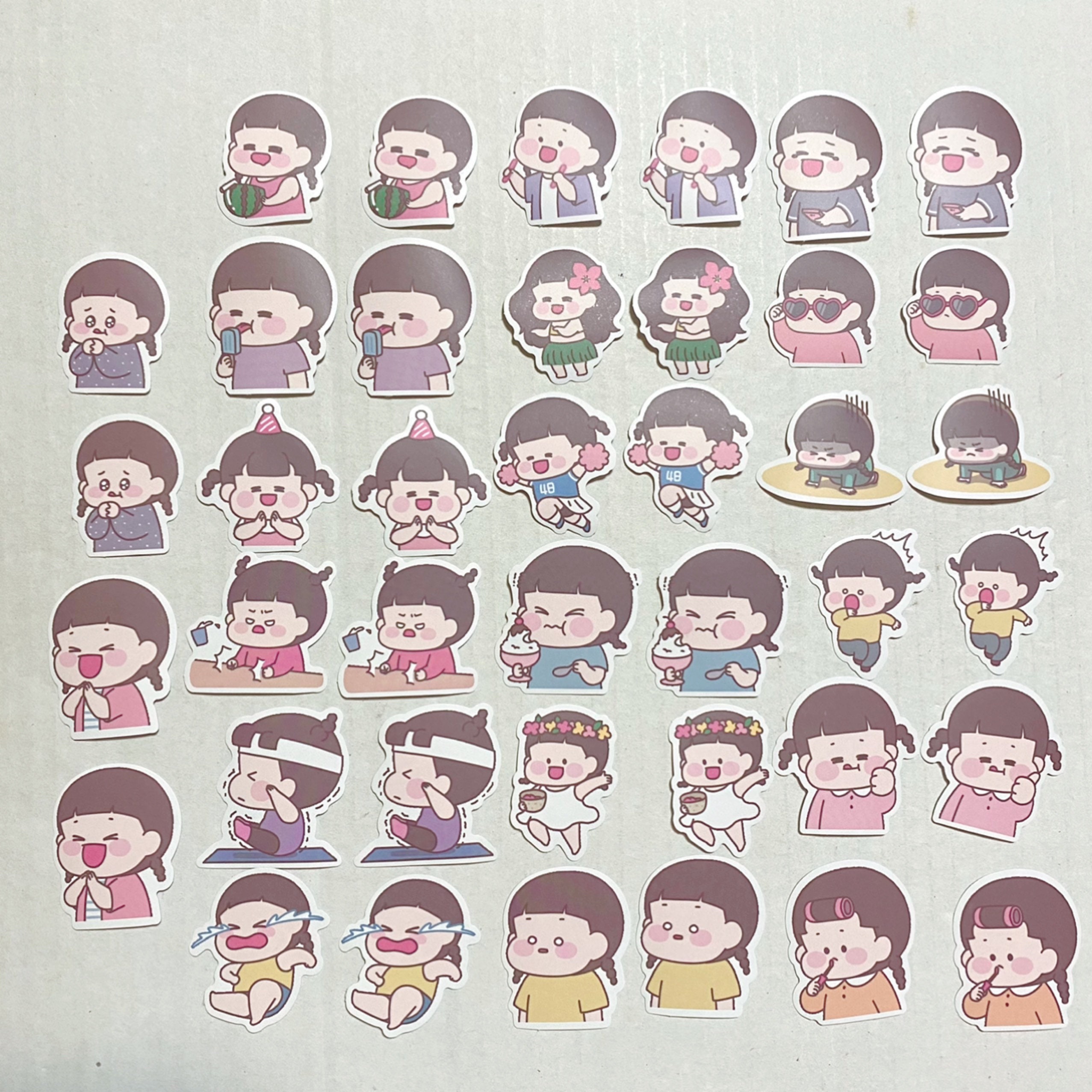 FREE SHIPPING 40pcs Girl Stickers Kawaii Stickers Cute Etsy