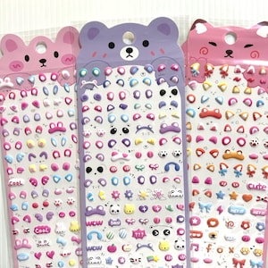 Puffy Sticker Tiergesicht Ohren 3D Aufkleber Puff Aufkleber Scrapbooking Journaling Planer Decor