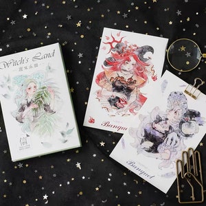 30 sztuk Zestaw pocztówek czarownic Planner Decor Kobieta Dziewczyna Dziennik Scrapbook Ephemera Ślimak Poczta Przyjaciel Korespondencja Przyjaciel Szczęśliwa wiadomość pocztowa