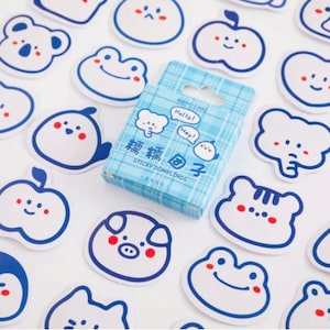 46 stücke Tier Aufkleber Pack Bär Hund Pinguin Elefant Kaninchen Panda Essen Katze Aufkleber Planer Dekor Journaling Deco Aufkleber Scrapbooking