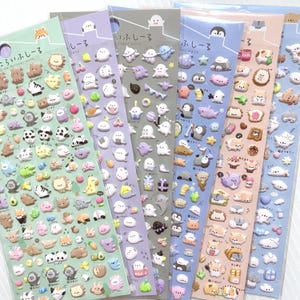 Sticker Puffy Stickers 3D Agenda Décor Fantôme Animal Oiseau Pingouin Scrapbooking Journalisation
