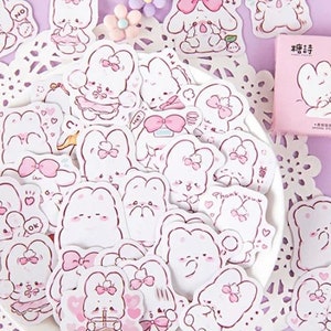 45 stücke Kaninchen Aufkleber Pack Häschen Planer Dekor Journaling Scrapbook Liefert Deco Aufkleber Handwerk Liefert