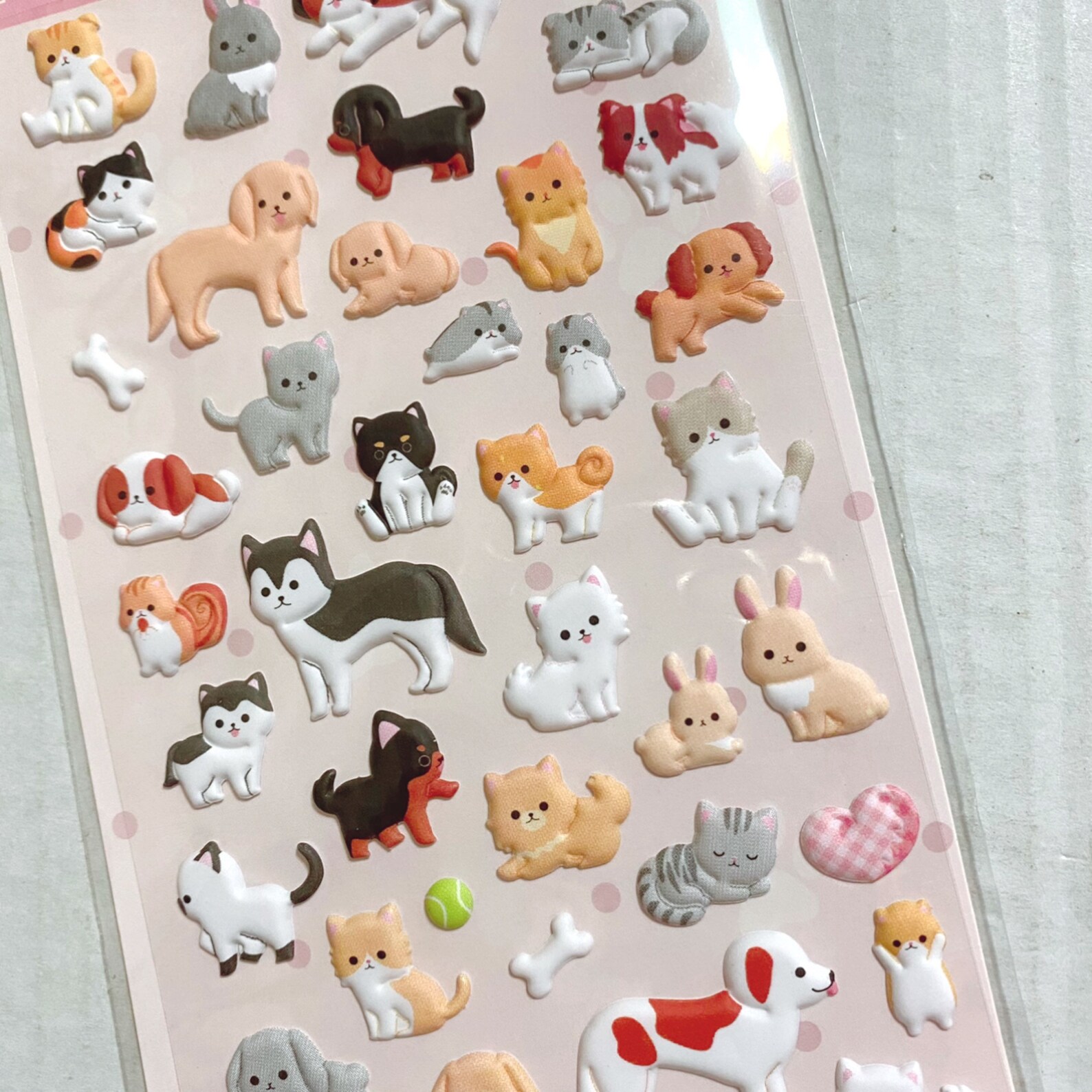 Animal Stickers Puffy Sticker Dog Stickers Puppy Sticker Pet Etsy