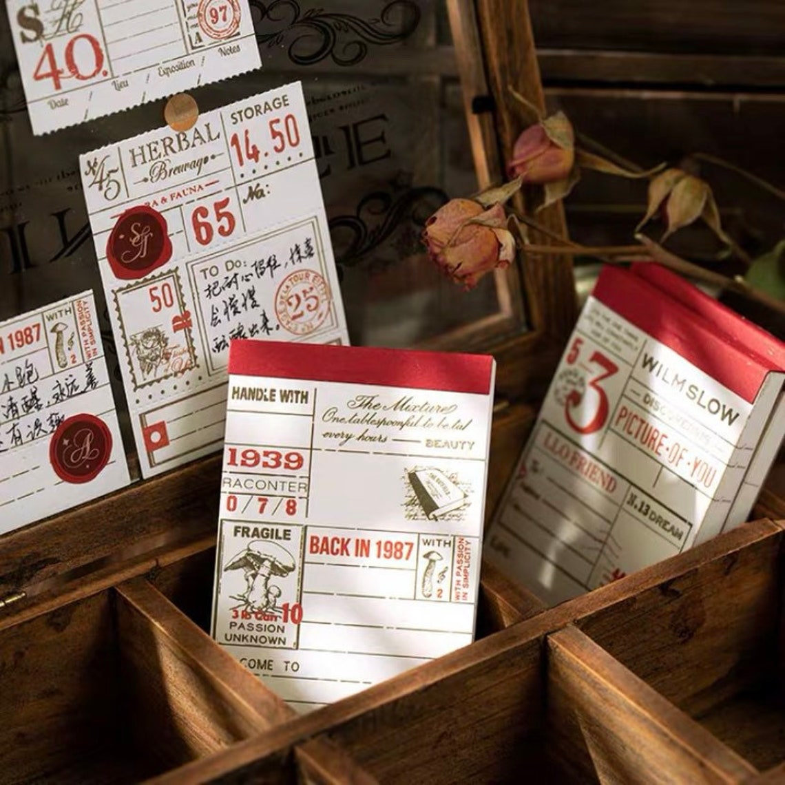 FREE SHIPPING Retro Memo Pad Vintage Style Memo Pads Retro Etsy