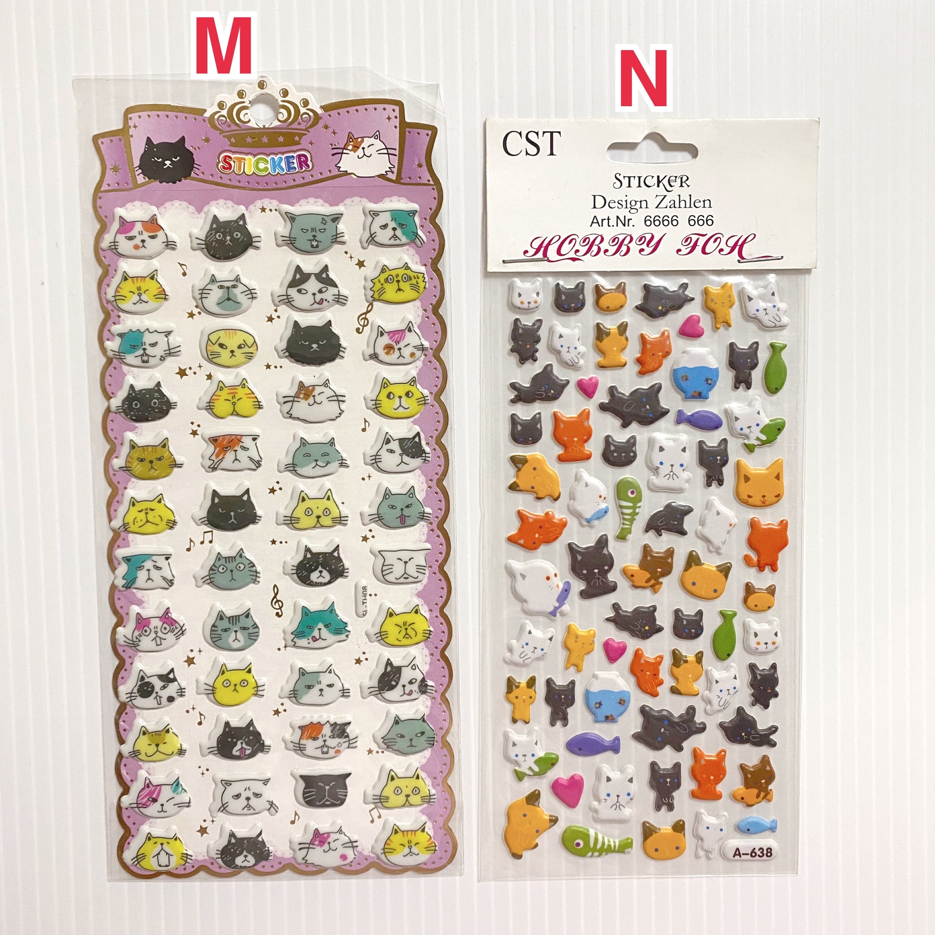 1Sheets Cute Puffy Stickers Cat 3D Kawaii Kids DIY Creative Stationery  Stickers Diary Scrapbooking DIY Craft Toys Girls Gifts