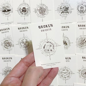 28 stuks Kaart met gebroken voorwerpen Kleine kaarten Berichtkaarten Schrijfkaart Memokaart Leuke kaarten Happy Mail Snail Mail!