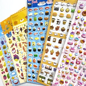 Sticker eten gezwollen 3D-stickers Planner Decor Dessert Koffie Sushi Scrapbooking Journaling