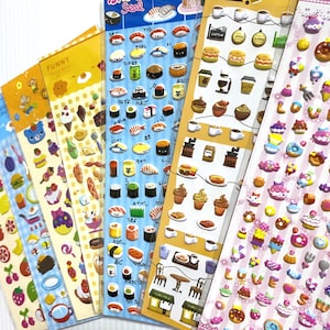 Animal Emoji Puffy Multicolored Stickers with Plastic Googly Eyes, 1 Sheet