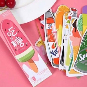 30pcs Dessert Bookmark Set Drinks Bookmark Ice Cream Book Lovers Popsicle Bookmarks Book Accessories Cute Bookmarks Junk Ephemera