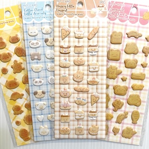 Autocollant gonflé nourriture, autocollants 3D, agenda, décoration, dessert, scrapbooking, tenue, journal