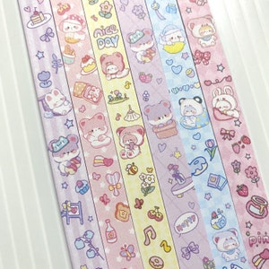 Teddy Bear and Bunny Origami Paper Rabbit Animal Lucky Star Paper Strips Folding Star Strip DIY Arts and Crafts Supplies