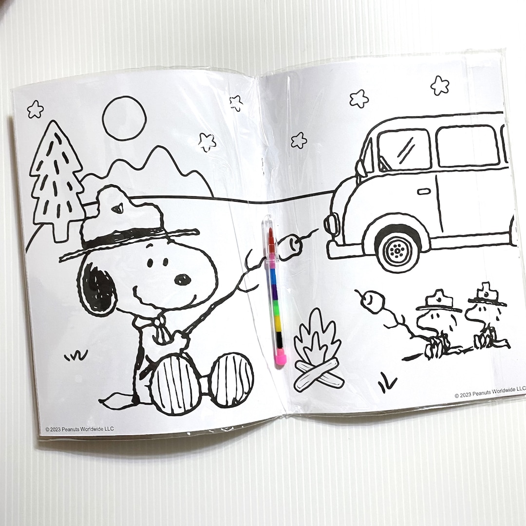 Peanuts Snoopy Coloring Book Cute Gift for Kids - Etsy