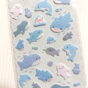 Filzaufkleber Wal Aufkleber Delphin Ozean Tiere Planer Dekor Journaling Scrapbooking Deko Aufkleber