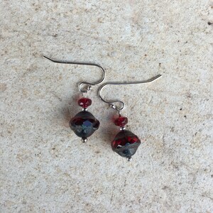 Sterling Silver and Glass Bead Earrings