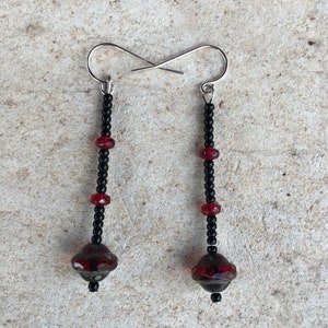 Sterling Silver Earrings with Glass Beads