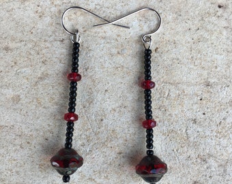 Sterling Silver Earrings with Glass Beads