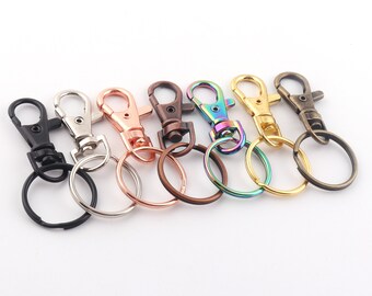 Pet Collars and Bag Accessory 20mm, Bronze, 2pcs Fastener Strap Backpack Trimming Shop Lobster Claw Clasp Trigger Clip Swivel Hook with Keyring for Webbing Strap