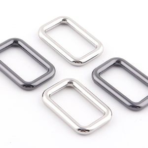 15 mm Gunmetal/silver Rectangle rings buckle rectangular rings Purse rings strap buckle high quality Rectangle ring for Bag Belt Loop Strap