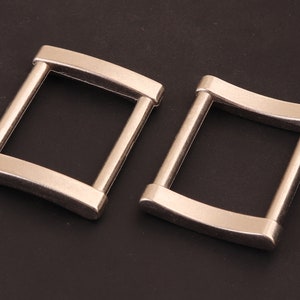 1inch (25mm)matter silver Rectangular screw Ring Buckle Strap Connector Purse Hardware Rectangle Bag Loop Rectangular Ring,Solid Square Ring