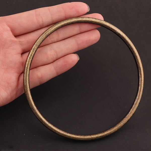 90 mm Large Round Ring Closed Ring Metal Jumbo bronze O Ring O Buckle O rings Belt Strap Buckle Ring Leather Craft O Ring Choker,circle ring