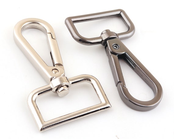 Silver and Gunmetal Metal Swivel Snap Hook,1 26mm Swivel Hooks