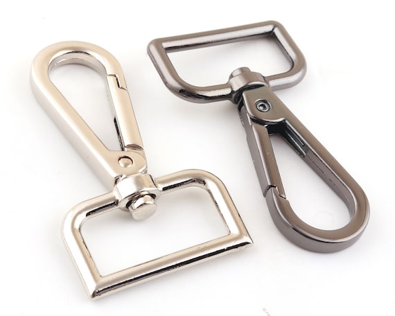 Silver and Gunmetal Metal Swivel Snap Hook,1 