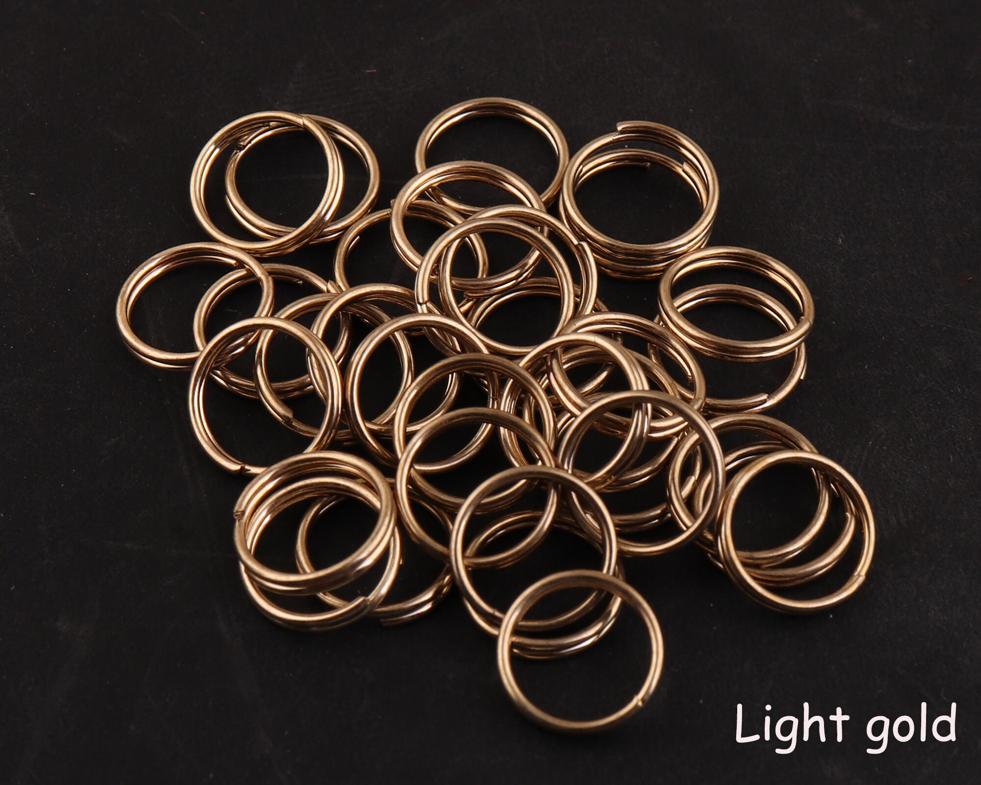 100pcs 8mminner Small Key Ring Rose Gold/gold O Ring Large Key Fob