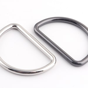 Metal d rings 45 mm Strap Ring Purse Rings Flat Connector Rings D Shaped Buckle-Strap Purse Hardware Finding for Purse Clasps Ring hardware