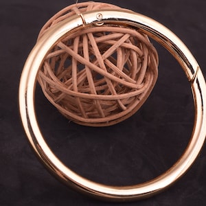 2pcs light Gold o-rings 62 mm Spring gate ring Large O rings spring ring clasp push gate o ring Push Snap Hooks Large Light Gold Snap Hook