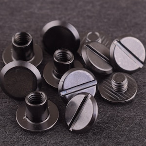 Gunmetal Screw Rivets 20 sets 9*12 mm Metal Button Screw back Studs Screw Studs for Bag/ Belt Leather Craft screw studs rivet Stud Spike