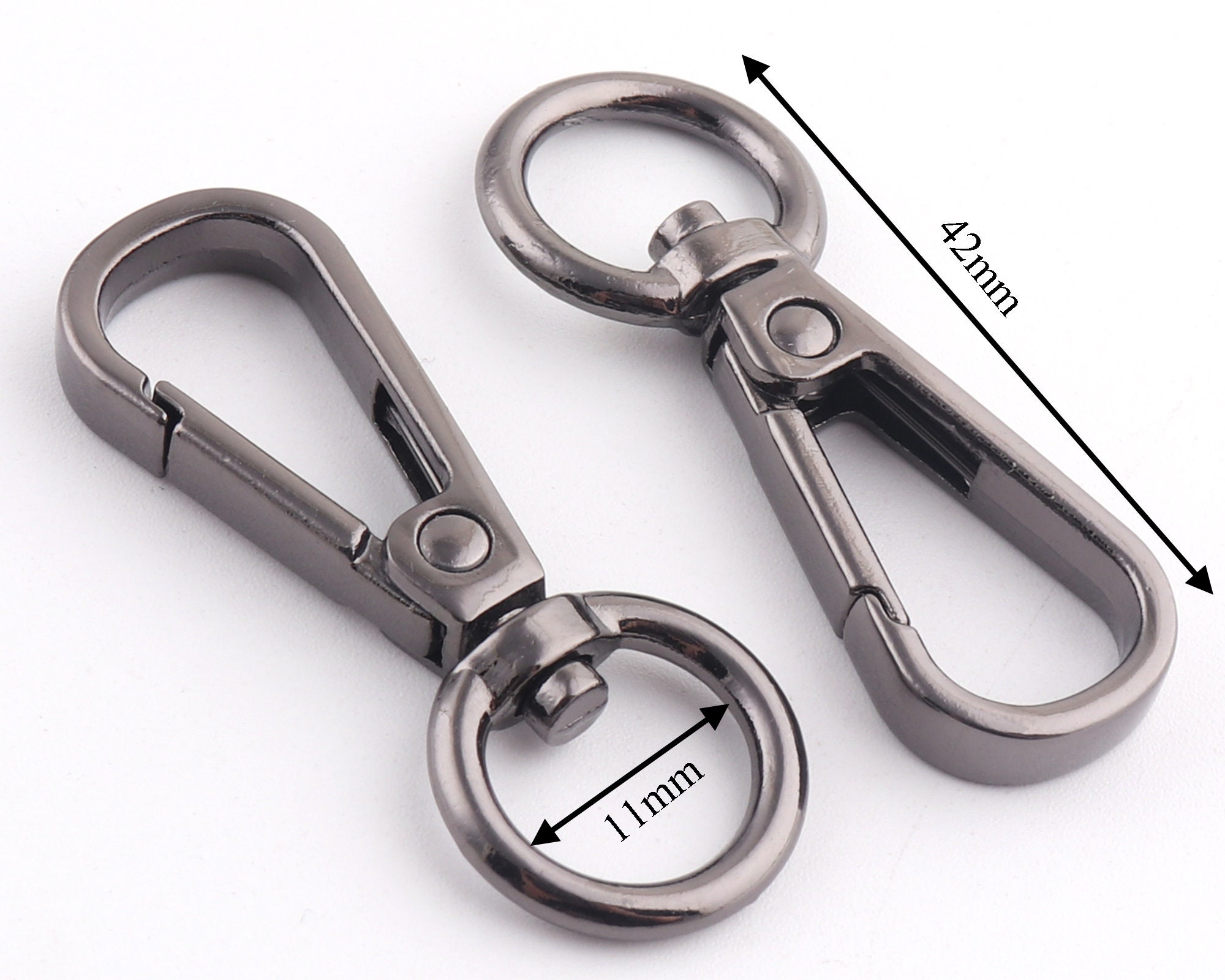 Gunmetal Swivel Snap Hooks,11mm Swivel Clasps Trigger Snap Hook